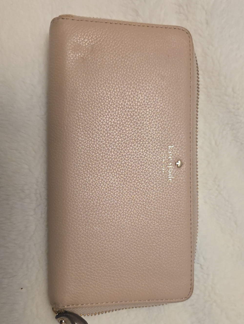 kate spade Pebbled Blush Zip-Around Wallet